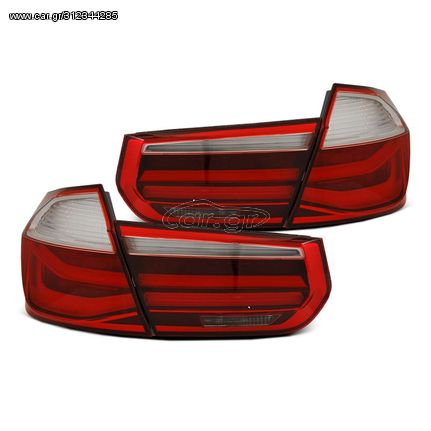 Πίσω Φανάρια Led Bar Για Bmw Σειρά 3 F30 Sedan 2011-2015 Red-Smoke