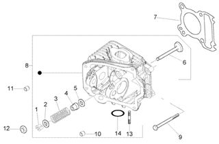 MΠΟΥΖΟΝΙ ΚΕΦΑΛΗΣ ΚΥΛΙΝΔΡΟΥ ΓΙΑ SCOOTER-PIAGGIO-125/150-4T-ORIGINAL-485603