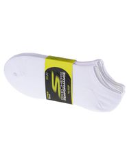 Skechers 3pk No Show Stretch Socks S101715WHT