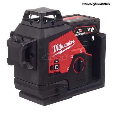 MILWAUKEE M12 3PL-401C LASER 360° 3 ΚΕΦΑΛΩΝ ΠΡΑΣΙΝΗΣ ΔΕΣΜΗΣ 3 PLANE LASER ( 4933478102 )