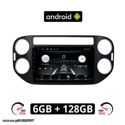 Volkswagen VW TIGUAN (2009 - 2016) Android οθόνη αυτοκίνητου 6GB με GPS WI-FI (ηχοσύστημα αφής 9" ιντσών OEM Youtube Playstore MP3 USB Radio Bluetooth Mirrorlink μαύρο, 4x60W) VO26BL-6GB