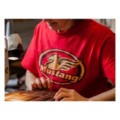 MUSTANG LOGO T-SHIRT RED, SIZE L