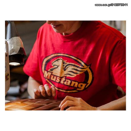 MUSTANG LOGO T-SHIRT RED, SIZE L