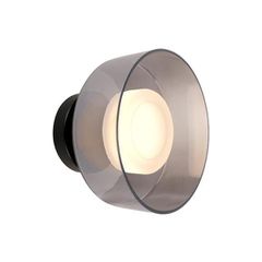 Απλίκα τοίχου μέταλλο - γυαλί LED 8W θερμό χρώμα φωτός 3000K 624lm 200x200mm μαύρο - γραφίτης ARTE ILLUMINA NIMBUS