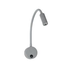 Φωτιστικό τοίχου - απλίκα LED 3W 300lm 36° Reading Light θερμό λευκό 2700K γκρι αλουμίνιο Μ6.5 x Π22.5 x Υ23cm IP20