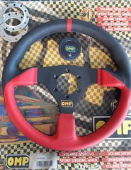 OMP WRC ΔΕΡΜΑΤΙΝΟ ΤΙΜΟΝΙ, red stitching-thumb-3