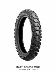 Κωδ.197367 Λάστιχο μηχανής Bridgestone Battlecross X40 110/90-19 62M Tube Type Πίσω Blackwall 1τεμ τηλ.215-215-8211