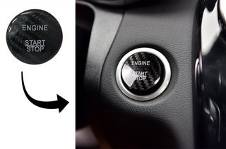 Car Engine Start Button Cover Interior Decoration for MERCEDES A-Class W176 (2012-2017) B-Class W246 (2012-2017) C-Class W205 (2015-2017) W204 (2008-2014) Real Carbon