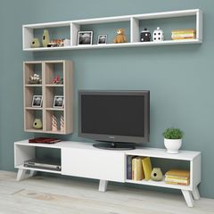 ΣΥΝΘΕΣΗ ΤΗΛΕΟΡΑΣΗΣ JANIA HM2254 ΛΕΥΚΟ SONAMA 180,5x32x155,5 εκ.