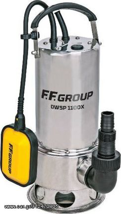 Αντλία υποβρύχια ακαθάρτων υδάτων ΙΝΟΧ F.F. GROUP DWSP 750X 1Hp 750W ( 43480 )