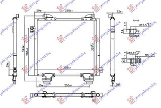 Ψυγείο A/C 1.1i16V (355x330x16) / SUZUKI ALTO 99-07 / 95310M79F00 - 1 Τεμ