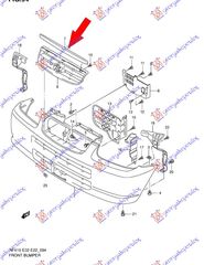 Διακοσμητικό Μάσκας Χρώμιο (Γνήσιο) / SUZUKI ALTO 99-07 / 71742M79G00-0PG - 1 Τεμ