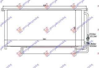 Ψυγείο A/C 0.7i-6V BRABUS (59x26.5x1.6) / SMART FORTWO ROADSTER 03-07 / 0010026V003 - 1 Τεμ