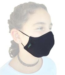 Lord Παιδική Μάσκα με λάστιχο, βαμβακερή, Χρώμα Μαύρο