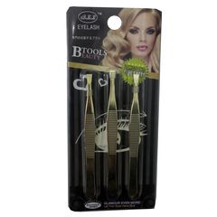 ΣΕΤ 3 ΤΣΙΜΠΙΔΑΚΙΑ ΦΡΥΔΙΩΝ BEAUTY TOOLS 221 GOLD