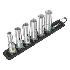 Wera, socket belt with 1/2" drive hex deep sockets - Metric