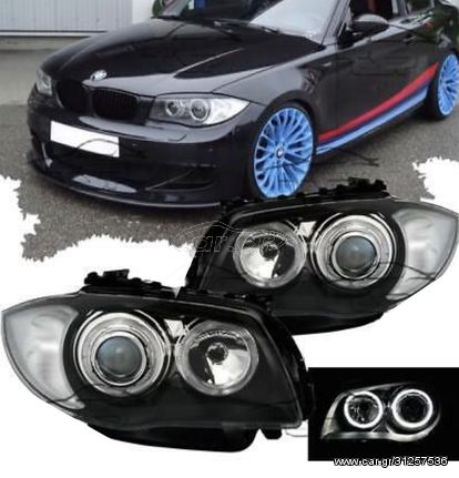 ΦΑΝΑΡΙΑ ΕΜΠΡΟΣ LED Angel Eyes BMW 1er E81 E82 E87 E88 