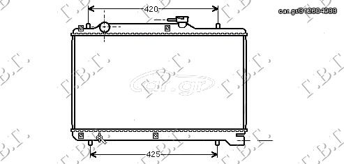 Ψυγείο Νερού 1,8CC 16V (35x60) / SUZUKI BALENO Hatchback 94-98 / 1770063G20 - 1 Τεμ