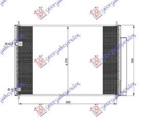 Ψυγείο A/C 1.3-1.4-1.6-1.8 Βενζίνη - 1.4 D4D Πετρέλαιο (600x370x16) / TOYOTA AURIS 10-12 / 88450-02280 - 1 Τεμ