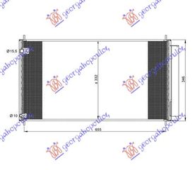 Ψυγείο A/C 2.0-2.2 D4D Πετρέλαιο (670x330x16) / TOYOTA AURIS 06-10 / 88450-12290 - 1 Τεμ