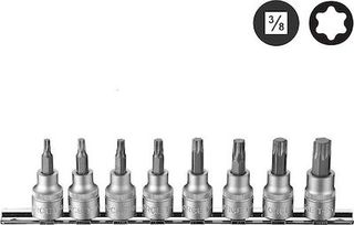 Καρυδάκια ALLEN TORX 3/8 σετ 8 τεμαχίων FORCE 3086 No 20-55mm ( 3086 )