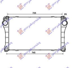 Ψυγείο Intercooler 2.0 D4D 09- Πετρέλαιο (690x367x26) Κολαρα ΣΦΥΚΤΗΡΑ-Κουμπωτό / TOYOTA COROLLA (E 15) Sedan 07-11 / 179400R040 - 1 Τεμ