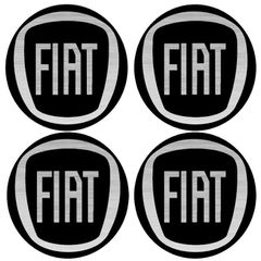 Αυτοκόλλητα Κέντρου Ζαντών Fiat Από Σμάλτο 60mm Set 4 Τεμάχια Race Axion