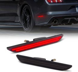 Carro 338726 Αντανακλαστικά φώτα προφυλακτήρα Για Ford Mustang 2015 2016 2017 2018 LED Μαύρα 2 Τεμάχια