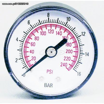 Unimac Μανόμετρο Αεροσυμπιεστών & Ρυθμιστών (21110) 1/4