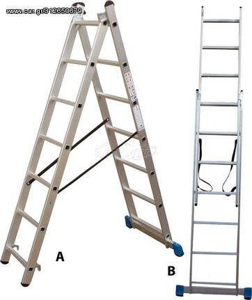 Σκάλα Profal δυο τεμαχίων 2x11 σκαλιά με τραβέρσα ελαφρού τύπου (801211)
