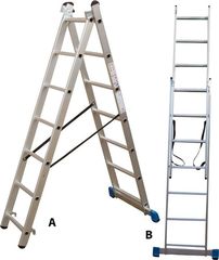 Σκάλα Profal δυο τεμαχίων 2x12 σκαλιά με τραβέρσα ελαφρού τύπου (801212)