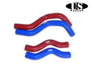 US-RACING SILICONE RADIATOR HOSES RED (CIVIC 06-11 3/5DR TYPE S) Σετ κολλάρων κολάρα σιλικόνης ψυγείου νερού 