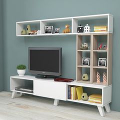 ΣΥΝΘΕΣΗ ΤΗΛΕΟΡΑΣΗΣ CHARLIZE HM2253 ΛΕΥΚΟ SONAMA 181x31,6x39,6+90+25,6 εκ.