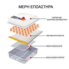 XWK176 ΚΛΩΣΣΟΜΗΧΑΝΗ ΚΥΚΝΟΣ 176 ΑΥΓΩΝ (ΛΕΥΚΟ) , ΠΛΗΡΩΣ ΑΥΤΟΜΑΤΗ ΜΕ ΣΥΣΤΗΜΑ ΑΤΜΟΠΟΙΗΣΗΣ ΚΑΙ 3 ΑΥΤΟΜΑΤΕΣ ΒΑΣΕΙΣ ΤΡΟΦΟΔΟΣΙΑΣ ΝΕΡΟΥ-thumb-6
