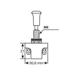 Διακόπτης PUSH PULL 8.2mm 1224 V 10A-thumb-1