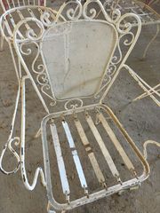 Καρέκλες πολυθρόνες φερ φορζε fer forge παλιά έπιπλα κήπου 