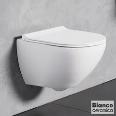 Bianco Ceramica Remo 52 Rimless RM11000SC - Κρεμαστη Λεκανη