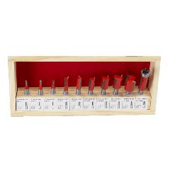 Σετ 10 φρέζες για ρούτερ Φ6mm Stayer