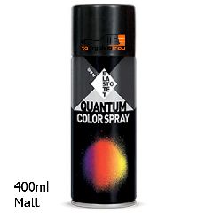 Spray Ral 9005 black mat quantum ακρυλικό χρώμα 400ml Elastotet ( Συσκευασία 6 τμχ)