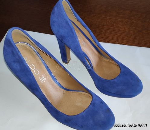 ALDO Ψηλοτάκουνες γόβες, Νr 38, suede, Royal Blue