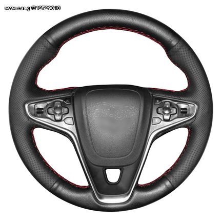 Ραφτό κάλυμμα τιμονιού Opel Insignia (A) Facelift με κόκκινη κλωστή