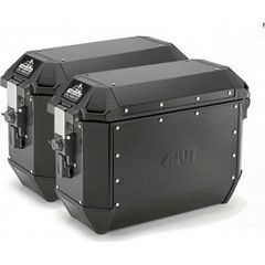 ALA36BPACK2 Σετ Πλαϊνές Βαλίτσες Αλουμινίου Givi Trekker Alaska Monokey Black 36LT