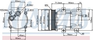 89205 – NISSENS, Συμπιεστής FORD MONDEO I-II/COUGAR/ESCORT