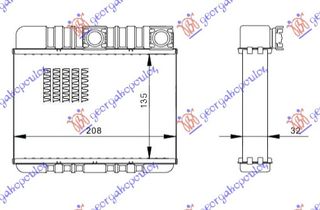 Ψυγείο Καλοριφέρ (B) +ΑC (235x208) / BMW SERIES 3 (E46) COMPACT 01-05 / 64118372783 - 1 Τεμ