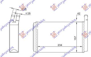 Ψυγείο Καλοριφέρ (M) +/-ΑC (235x157) / AUDI 80 79-84 / 171819121 - 1 Τεμ