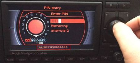 Ξεκλείδωμα οθόνης - κωδικός για Volkswagen Group AUDI RNS-E radio pin code