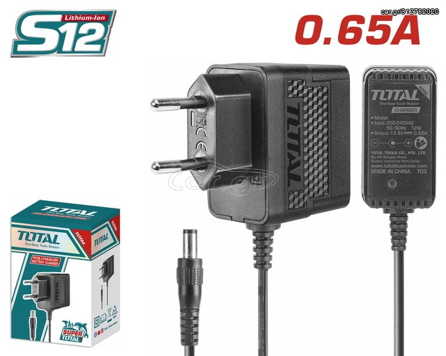 Φορτιστής για μπαταρία λιθίου TOTAL 12V για TDLI1232 / TIDLI1232 / TSPLI1212 ( TCLI12071 )