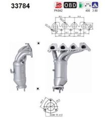 Καταλύτης VW GOLF V - CADDY-POLO 1.4cc  2006-2013        KARALOIZOS exhaust