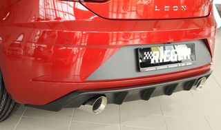 Rieger – Οπίσθιο σπόιλερ - rear insert FR not ST estate , carbon look Seat Leon