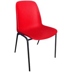 Καρέκλα Φροντιστηρίου Selena Κόκκινη Με Μαύρο Σκελετό